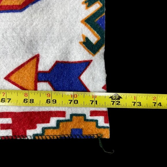 Vintage Aztec Southwestern Blanket 1990s Full Size Owen USA Retro Bedding - Picture 7 of 7